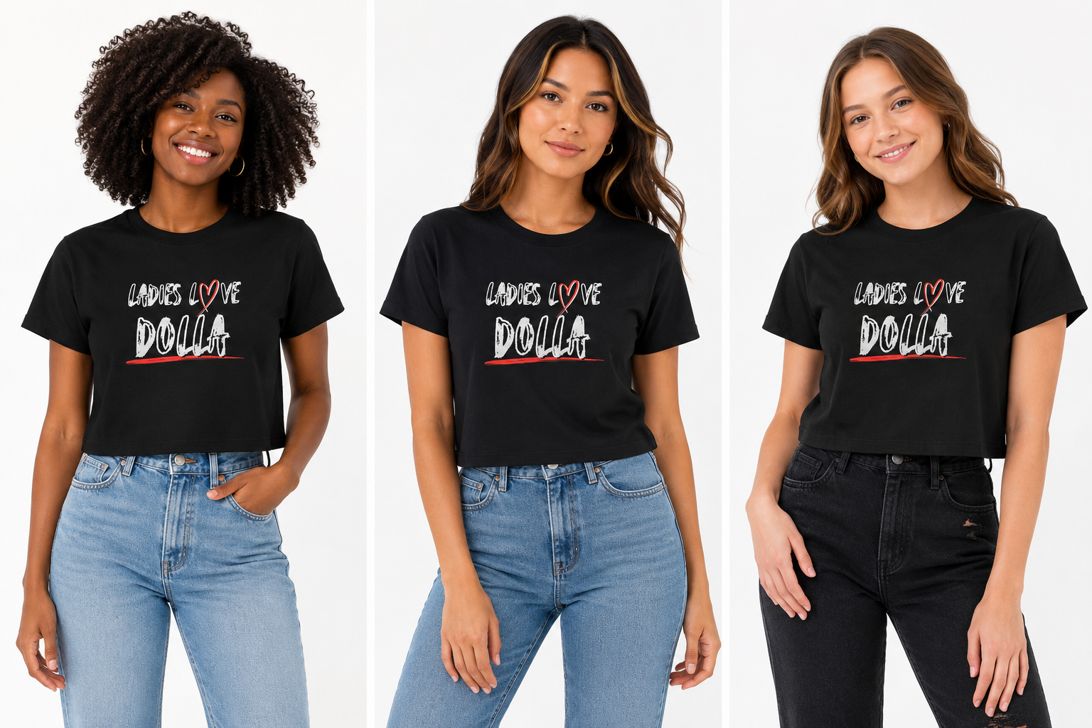 Ladies Love Dolla - High Waisted Tee